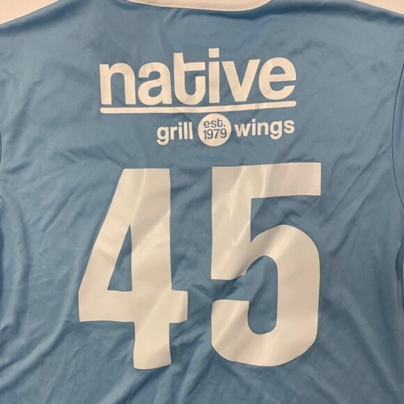 Adidas Jersey Boys XL Sky Blue Entrada 18 New York City FC Native Grill Wings 45 - Picture 11 of 14